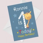 Personalised 1st Birthday Card For Daughter Son Cute Animal Card