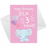 PERSONALISED Pink Birthday Card For Daughter 1st 2nd 3rd 4th