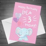 PERSONALISED Pink Birthday Card For Daughter 1st 2nd 3rd 4th