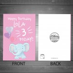 PERSONALISED Pink Birthday Card For Daughter 1st 2nd 3rd 4th