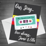 PERSONALISED Our Song Anniversary Valentines Card For Him Her