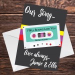 PERSONALISED Our Song Anniversary Valentines Card For Him Her