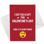 Rude Valentines Day Card For Girlfriend Wife Cheeky Humour Card 