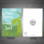 Novelty Birthday Card For Son 8th 9th 10th Birthday Dinosaur