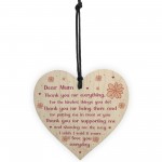 Dear Mum Gift For Mothers Day Birthday Wooden Heart Mum Poem