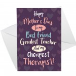 Mothers Day Card For Mum Best Friend Novelty Mum Mother's Day