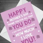 Mothers Day Card For Mum Nan Nanny Grandma A6 Card