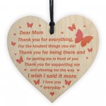 Love You Mum Gift Poem Wooden Heart Birthday Mothers Day Gift