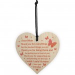 Love You Mum Gift Poem Wooden Heart Birthday Mothers Day Gift