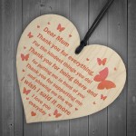 Love You Mum Gift Poem Wooden Heart Birthday Mothers Day Gift