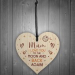 Mothers Day Gift for Mum Wooden Heart Birthday Gift For Her