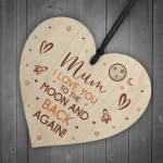 Mothers Day Gift for Mum Wooden Heart Birthday Gift For Her