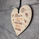 Mothers Day Gift for Mum Wooden Heart Birthday Gift For Her