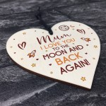 Mothers Day Gift for Mum Wooden Heart Birthday Gift For Her