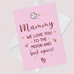 Mummy A6 Card For Mothers Day Birthday Special Daughter Son