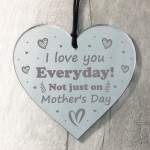 Cute Mothers Day Gift For Mum Nan Nanny Engraved Heart