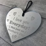 Cute Mothers Day Gift For Mum Nan Nanny Engraved Heart