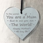 Love You Mum Gift Engraved Heart Mothers Day Gift For Mum