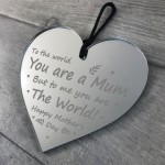 Love You Mum Gift Engraved Heart Mothers Day Gift For Mum