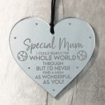 Special Mum Mothers Day Birthday Hanging Engraved Heart Gift