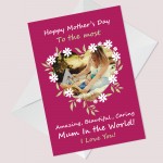 Personalised Mothers Day Card CUSTOM PHOTO Card For Mum 