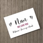 Personalised Mothers Day Gifts For Nan Word Art Gift