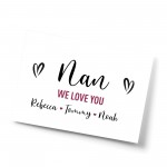 Personalised Mothers Day Gifts For Nan Word Art Gift