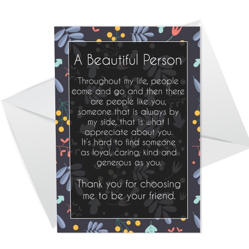 Special Best Friend Female Birthday Card Floral Design Thank You