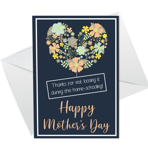 Funny Mothers Day Card Home Schooling Thank You Card For Mum