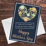 Funny Mothers Day Card Home Schooling Thank You Card For Mum