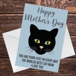 Happy Mothers Day Gift Card From The Cat Cute Kitty Mum Cards