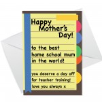 Lockdown Mothers Day Card Funny Home School