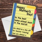 Lockdown Mothers Day Card Funny Home School