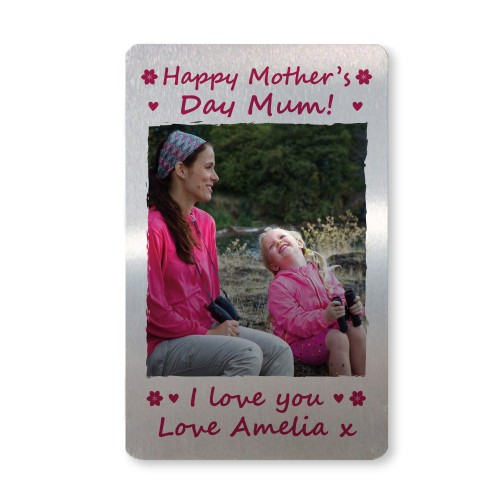 PERSONALISED Photo Card Gift For Mum On Mothers Day Keepsake