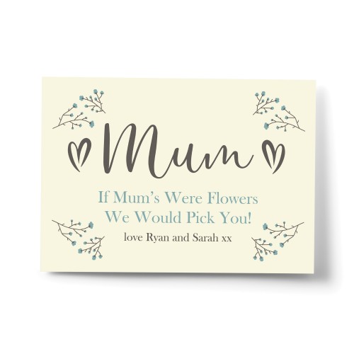 Personalised Mum Print Mothers Day Birthday Gift For Mum