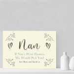 Personalised Nan Print Mothers Day Birthday Gift For Nan