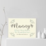 Personalised Nanny Print Mothers Day Birthday Gift For Nanny