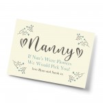 Personalised Nanny Print Mothers Day Birthday Gift For Nanny