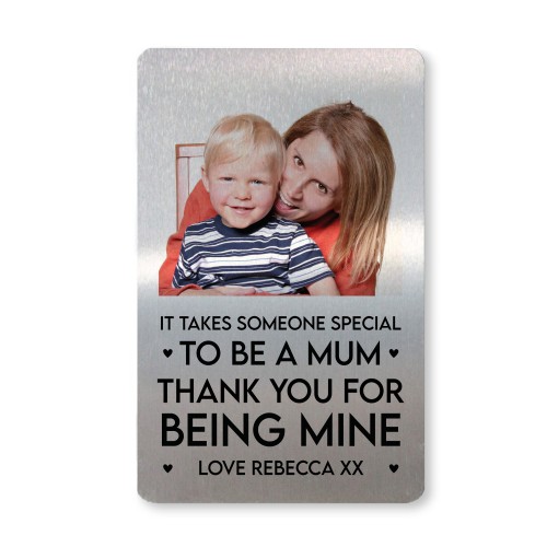 Mum Gift PERSONALISED Photo Card Gift For Mum Mothers Day