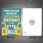 RUDE Birthday Card For Him Her Funny Birthday Card Lockdown