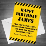 PERSONALISED Lockdown Birthday Card Self Isolation For Him Her