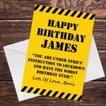 PERSONALISED Lockdown Birthday Card Self Isolation For Him Her