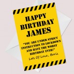 PERSONALISED Lockdown Birthday Card Self Isolation For Him Her