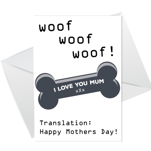 Happy Mothers Day Gift Card Dog Pet Gift Cute Doggy Cards