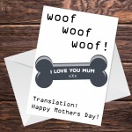 Happy Mothers Day Gift Card Dog Pet Gift Cute Doggy Cards