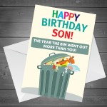 Funny Birthday Card For Son Lockdown Theme Novelty Card