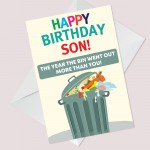 Funny Birthday Card For Son Lockdown Theme Novelty Card