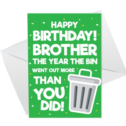 Funny Birthday Card For Brother Lockdown Design Novelty Card