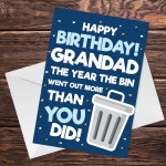 Funny Birthday Card For Grandad Lockdown Design Novelty Card