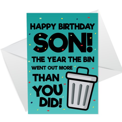 Funny Birthday Card For Son Lockdown Design Novelty Card